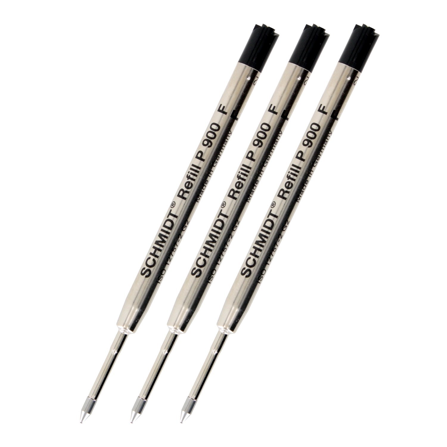 Photo 1 of Schmidt P900 Parker Style Ballpoint Pen Refill, Fine Point, Black Ink, Pack of 3 (90017)