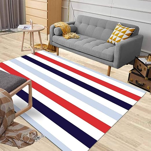 Amazon Com 3x5 Area Rug Dethel Soft Area Rug Colorful Area Rug Door Area Rugs Modern Background Strips Pattern Print Gift Web Scrap Rugs For Living Room Large Area Rugs Area Rug For