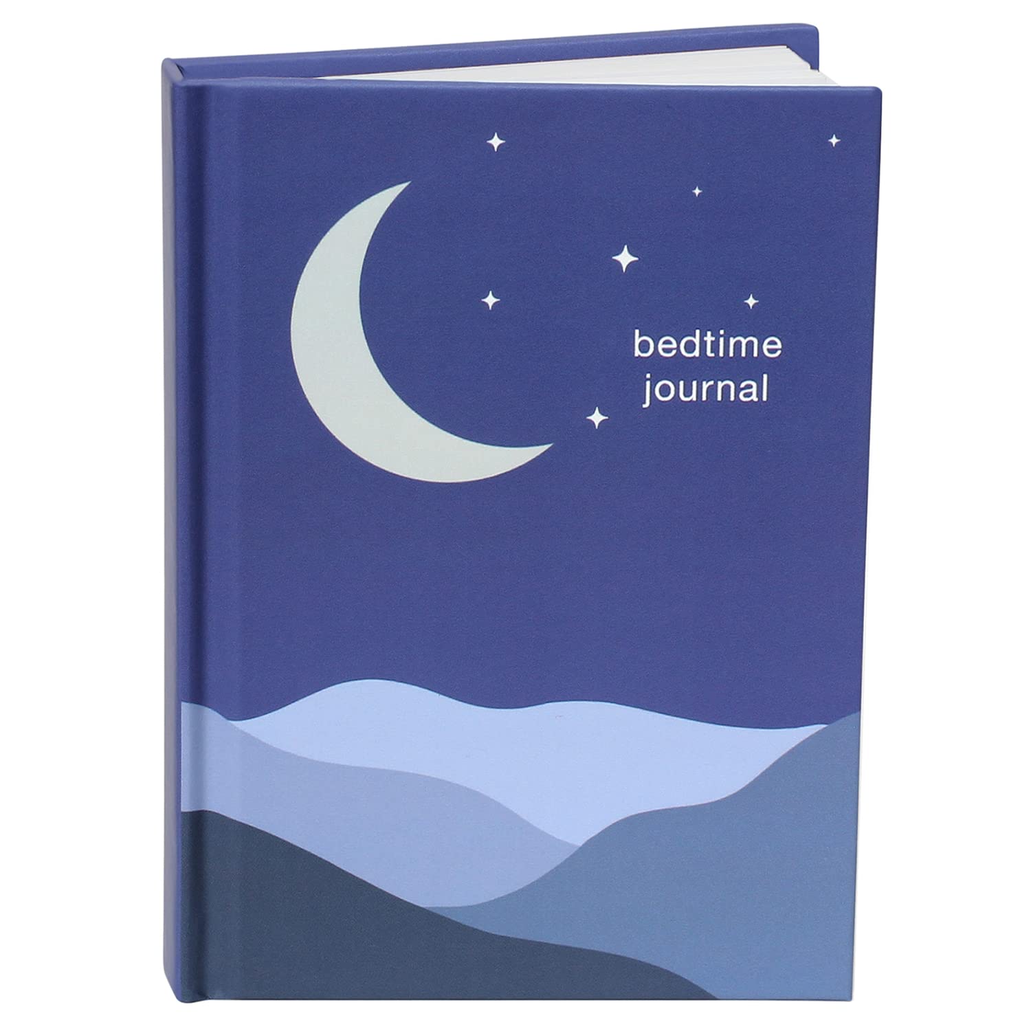 BYANIKA Mini Bedtime Journal - Blue, A6 Size | Switch Off For Sleep | Daily Wellbeing, Reflection, Gratitude, Self-Love & Mindfulness Diary | Track Thoughts & Ideas | 5-Minute Ritual | Self-Care Gift