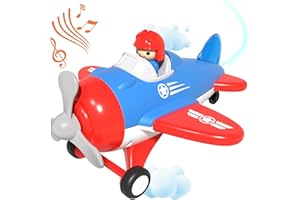 Wanborns Airplane Toys for Toddlers, Kids Planes Toys with Sound and Light, Mini Truck Toys for Introducing Aeronautical Knowledge, Vehicle Toys for 18 Months, 2 3 4 5 Years Old Boys Gift