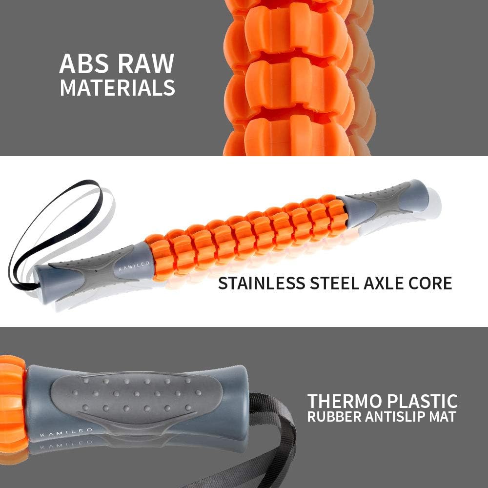 Kamileo Muscle Roller, Massage Roller for Relieving Muscle Soreness Cramping Tightness, Help Legs Back Joints Recovery (Workout Poster Included).: Health & Personal Care