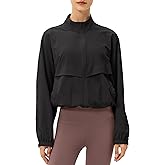 Gacaky Women's Lightweight Athletic Jacket Sun Protection Full Zip Long Sleeve Shirts Workout Track Jackets with Pocket
