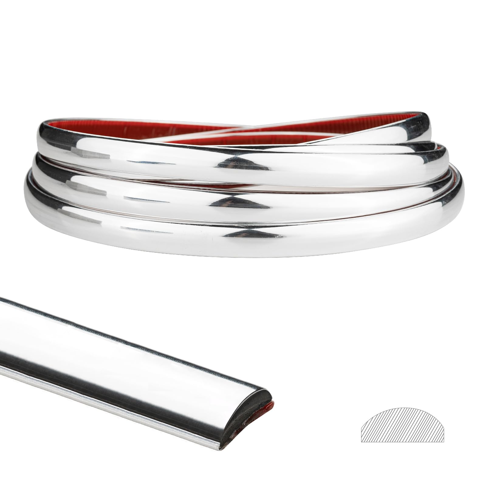 Photo 1 of 10 Ft Peel and Stick Trim, Flexible Vinyl Molding Trim Self-Adhesive Wall Molding for Kitchen Backsplash Tile Edge Mirrior Frame