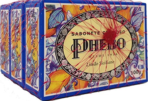 Linha Mediterraneo Phebo - Sabonete em Barra Cremoso Limao Siciliano (3 x 100 Gr) - (Phebo Mediterranian Collection - Creamy Bar Soap Sicilian Lemon (3 x 3.5 Net Oz))