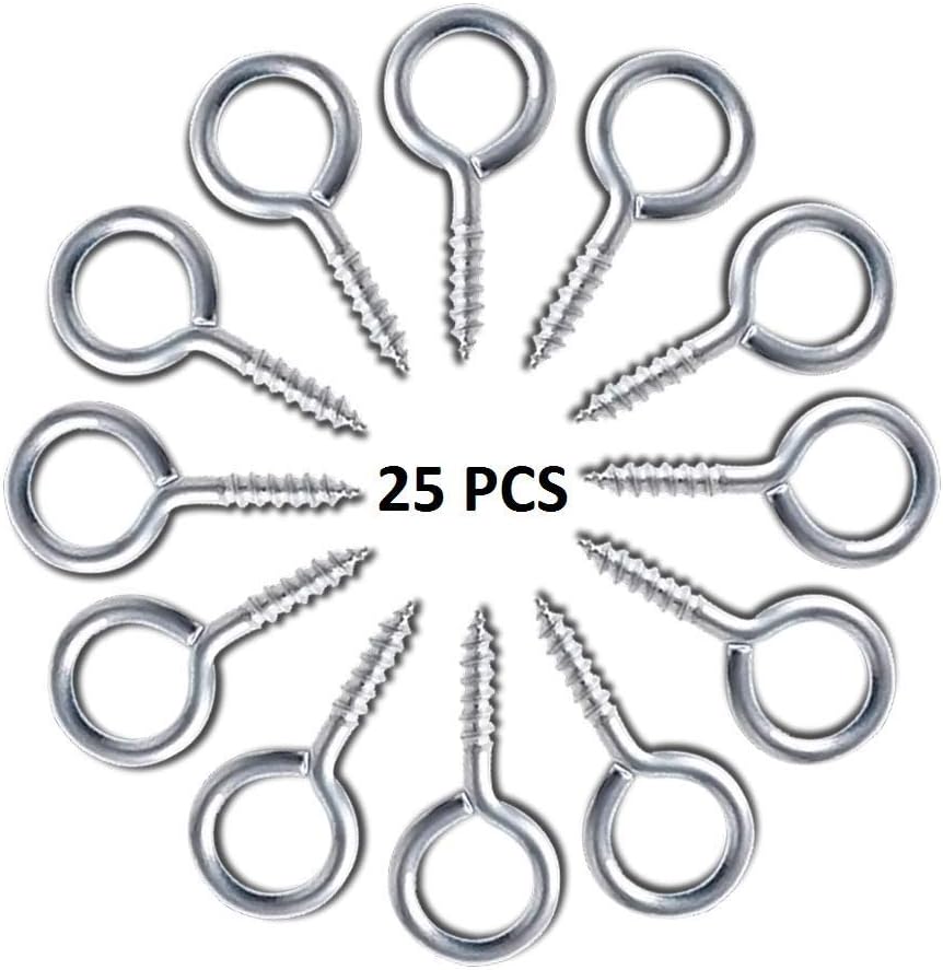 Eye Screws Hooks Bolt Vine Small Bulk Hardware Heavy Duty 25 mm / 1