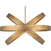 Capital Lighting 439061ML Jude Modern Geometric Bold Cross Frame Metal Pendant, 6-Light 360 Total Watts, 16" H x 32" W, Mysti