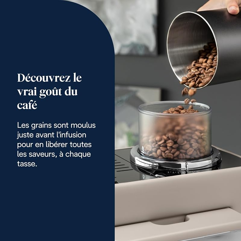 Rivelia - Machine à Café Automatique 8 Boissons Beige