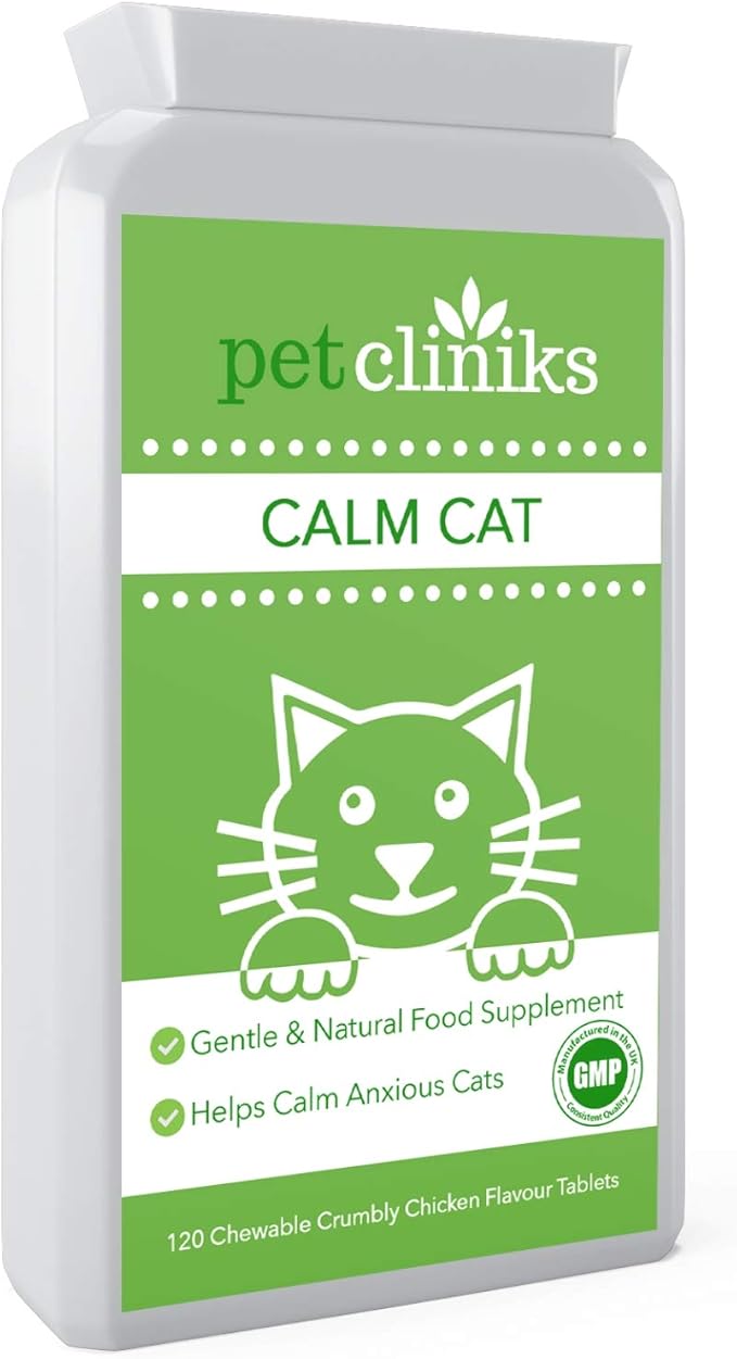 cliniks CALM CAT Supplement 120 Calming & Mood Enhancing Cat Health