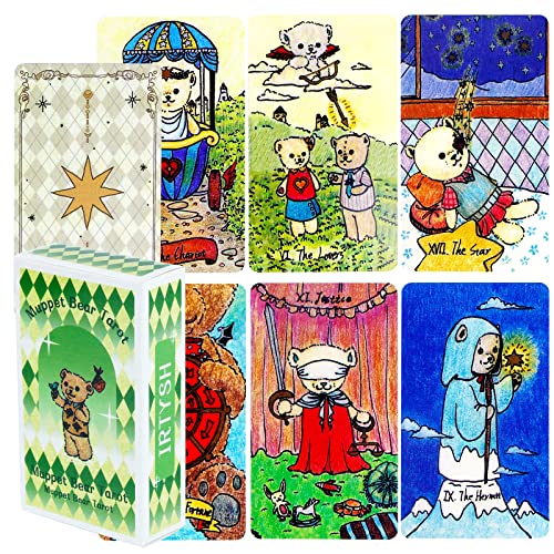 mrdiyshisha Muppet Bear Tarot Deck, 80 Cute Tarot Cards (Includes 2 Special Cards)