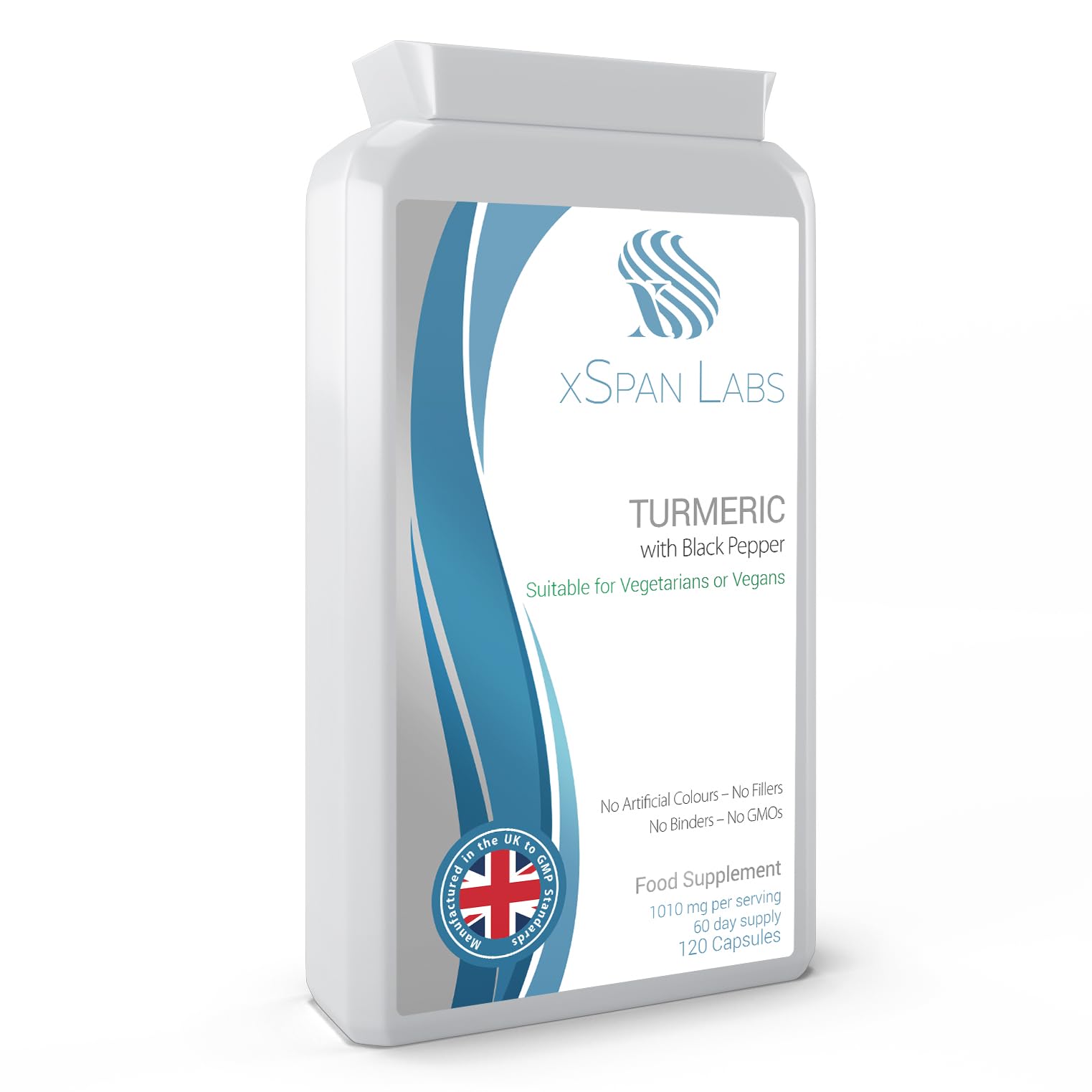 Turmeric Curcumin 1000mg with Black Pepper - 120 Vegan Turmeric Capsules High Strength (2 Month Supply) – No Binders and NO Fillers