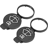 ACROPIX Windshield Wiper Washer Fluid Reservoir Tank Bottle Cap - Fit for Chevrolet, GMC, Cadillac, Buick - Pack of 2 Black
