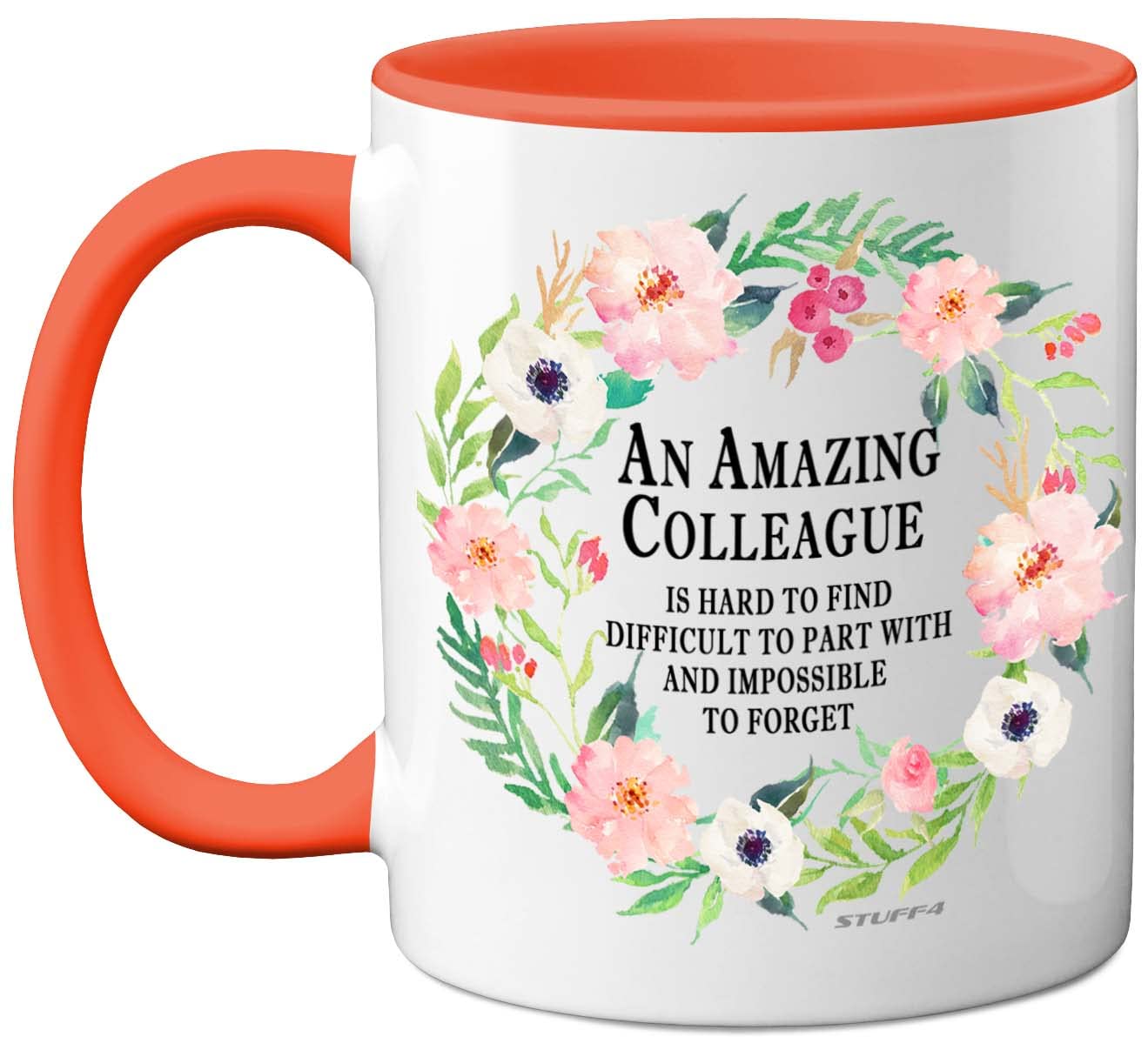 Stuff4 Retirement Gifts for Women, Leaving Gifts for Colleagues Women, Retirement Gift Ideas Men or Sorry Your Leaving Gifts, 11oz Ceramic Dishwasher Safe Orange Mugs