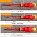 meizhouer 6PCS/bag Electricians Screwdriver Set Tool Electrical Fully Insulated High Voltage Multi Screw Head Type
