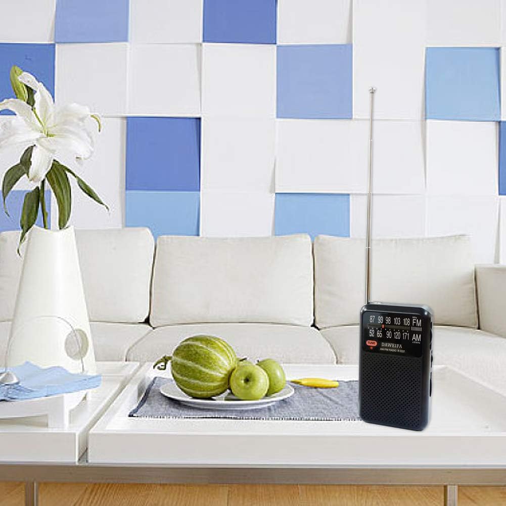 AM FM Radio Portable – Best Reception Transistor Radio/Longest Lasting Battery Operated Radio (2AAA) / FM AM Pocket Radio, Long Range(Black): Home Audio & Theater