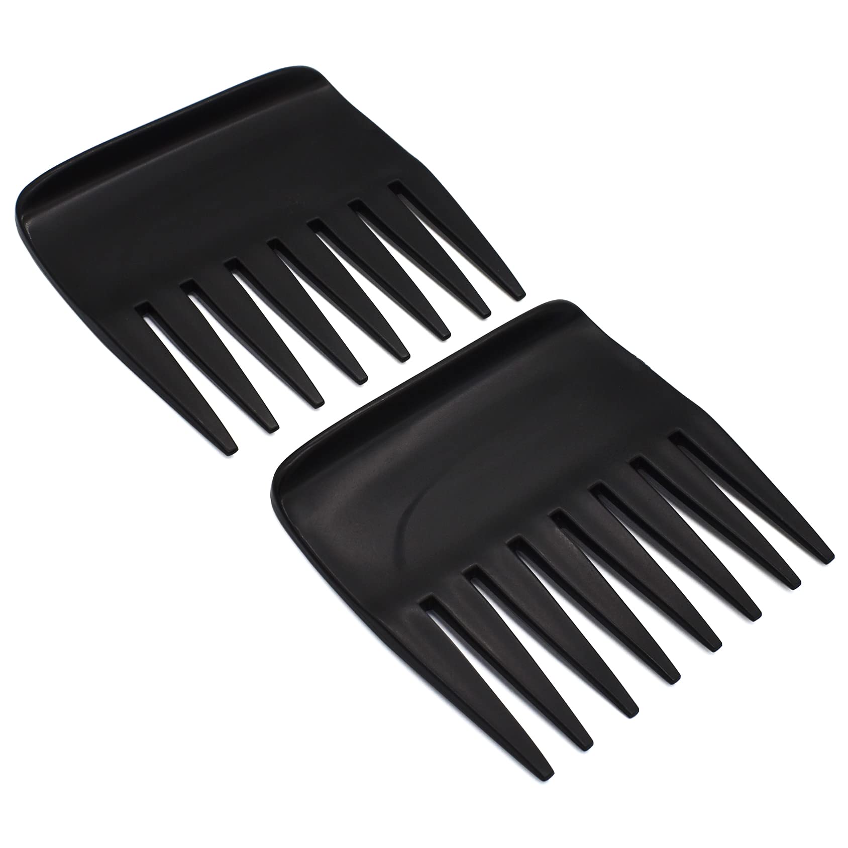 2 Pieces Professional Pompadour Streaker Afro Hair Combs, Mens Slickback Styling Comb, Wide Tooth Wet Pick Hair Beard Comb, Anti-Static Heat Resistant Hairdressing Shower Comb for Men Salon (B)