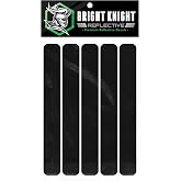 Bright Knight Decals Reflective Stickers for Helmet 3M Reflective Vinyl Pre-Cut Rectangle Strips for Bike Car and Motorcycle Decals High Visibility Safety Hard Hat Stickers Made in USA 2 pk (Black)
