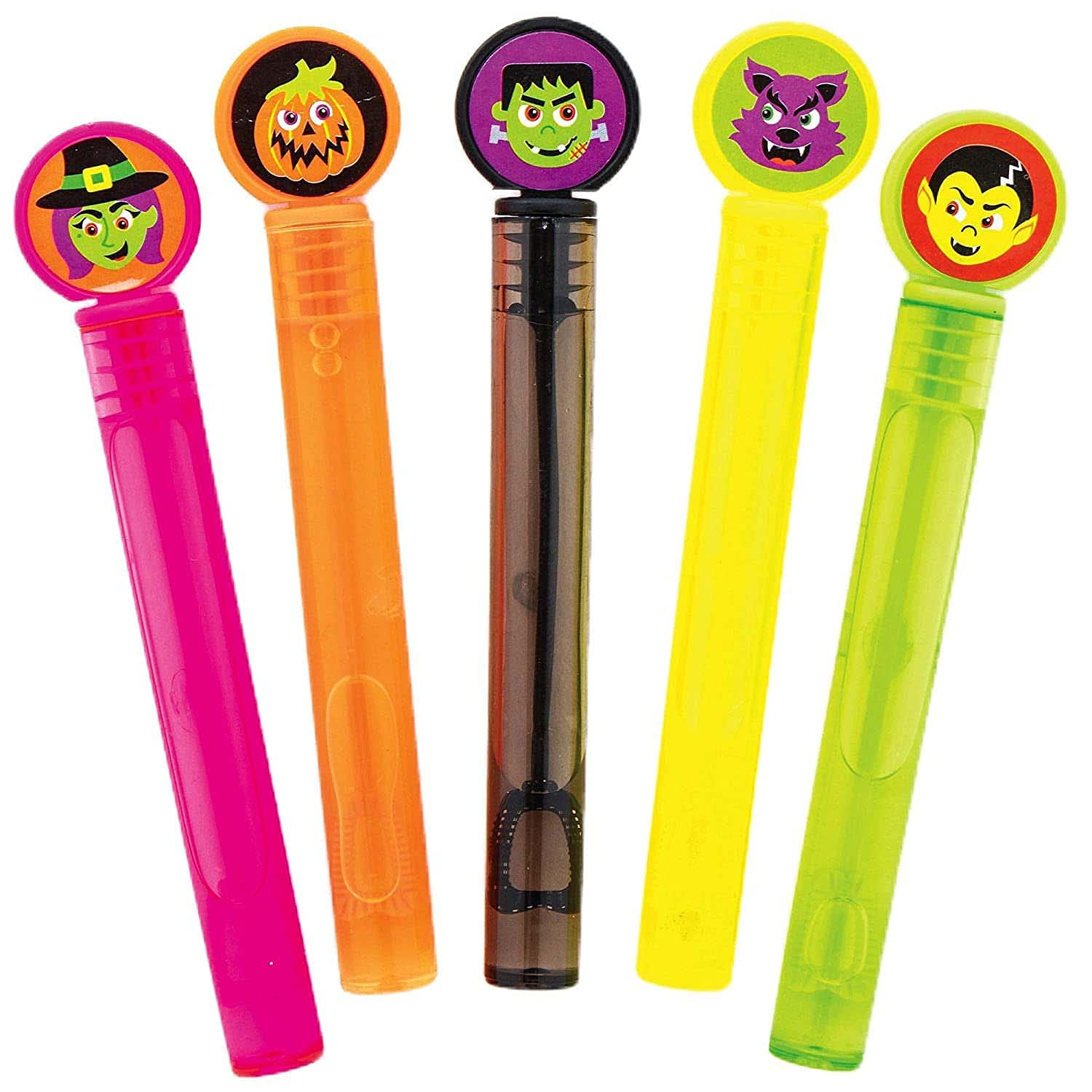 Baker Ross AX224 Halloween Touchable Bubbles - Pack of 10, Bubble Wands for Kids Party Bags, Fun Outdoor Toys and Pocket Money Toys, Bubbles