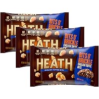 Heath Bits O' Brickle Gluten-Free Rich English Toffee Bits for Baking, Toppings - 3 Pck (24 oz)