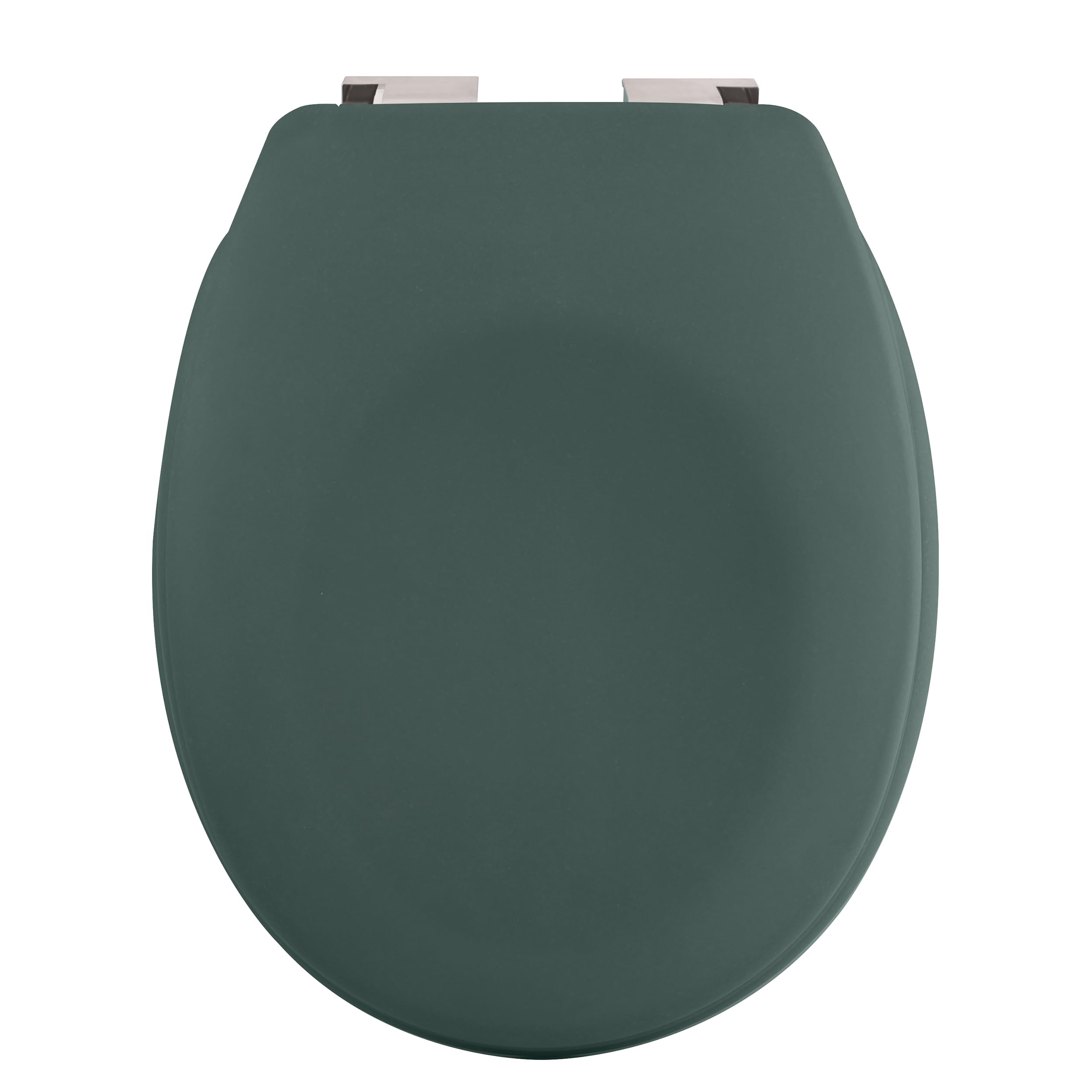 Spirella Neela Thermo Hard Toilet Seat Matt Dark Green ABS Chrome Hinges