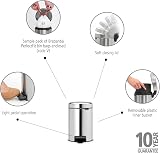 Brabantia NewIcon Pedal Bin 3 L Brilliant Steel Soft Closure view 2