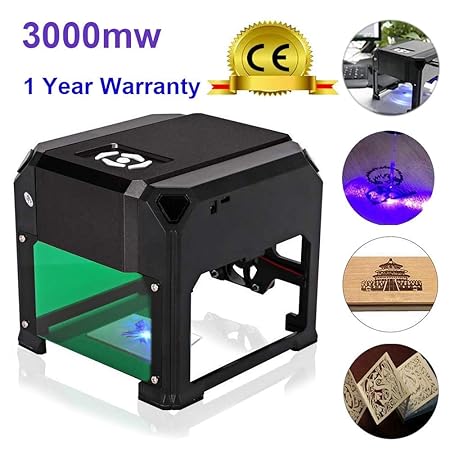 3000mw Laser Graviermaschine, Mini DIY USB Graveur Drucker CNC Router Schneiden Carver für Kunst Handwerk Wissenschaft für Wi
