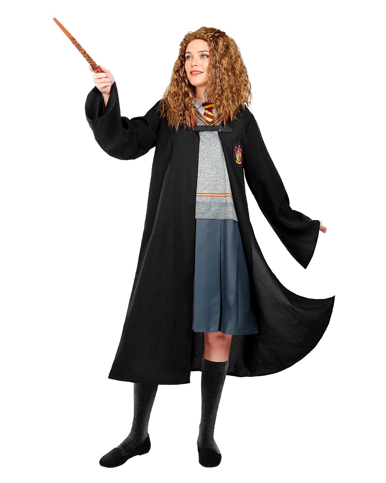 Funidelia Official Hermione Granger Costume for Women, Includes Robe and Dress, Wizards - Outfit for Adults for Parties, Carnival and Halloween - Size XL Grey/Silver