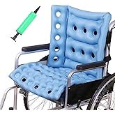 MESINURS Wheelchair Inflatable Seat Cushion with Full Back for Elderly Bedridden Patient, Seat Pad for Back Pain Relief (B)