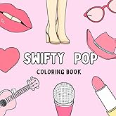 Swifty Pop: Bold & Easy Designs for Adults and Teens coloring book, Cowgirl, Pop Stuff, Illustrations for Relaxation and Stress Relief (Cute & Easy Coloring)