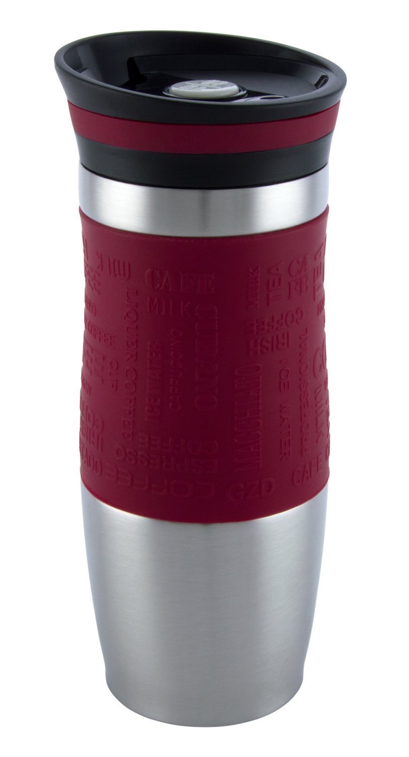 Premium Quality Insulated Vacuum Travel Mug, OneHanded Open and Drink, Double Walled and