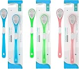 YKL 3-Pack Tongue Scraper & Cleaning Brush - Double-Sided Soft Design view 2