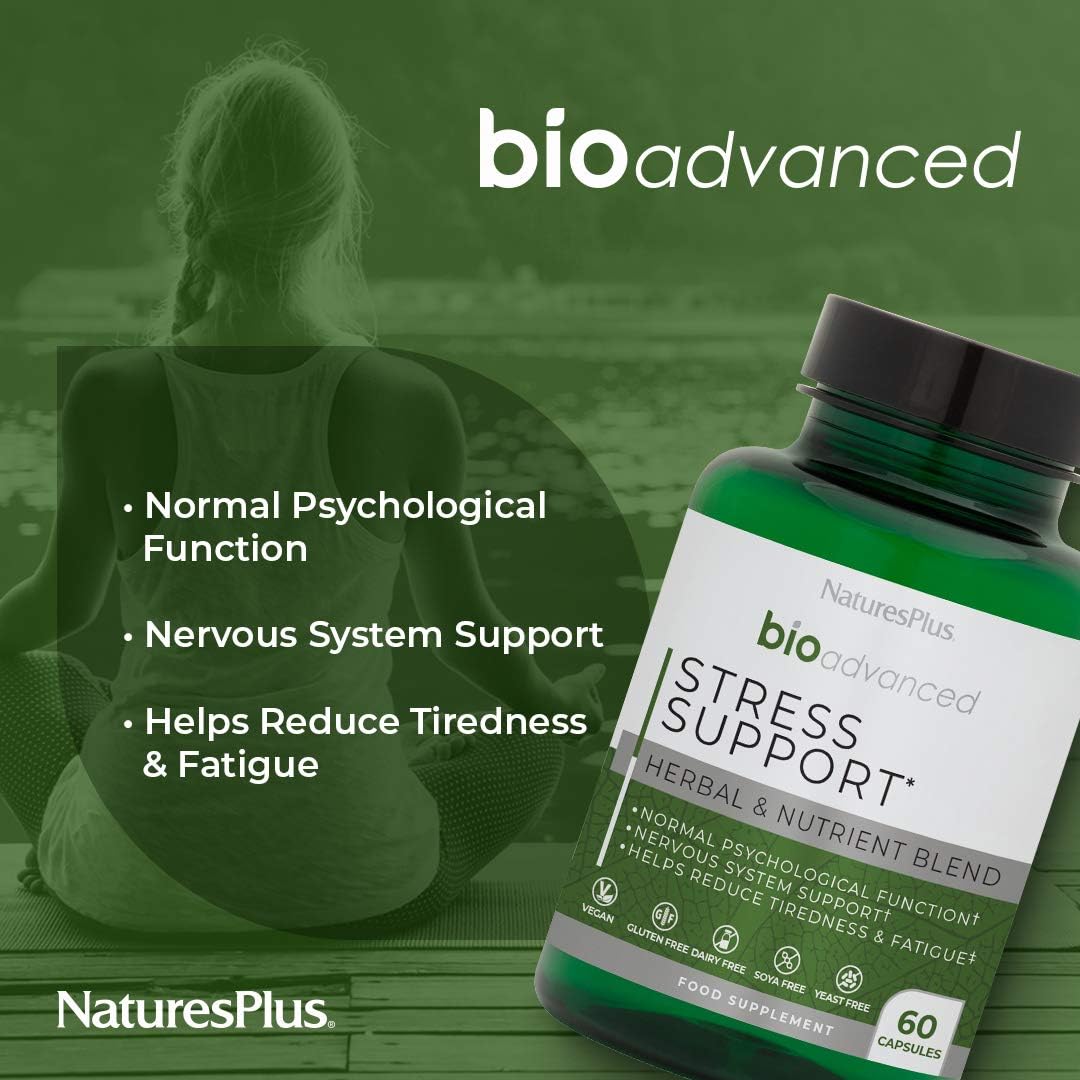 NaturesPlus Bio Advanced Stress Support, Lemon Balm, Ashwagandha, Rhodiola, Holy Basil, L Theanine, B Complex, Magnesium - Image 5