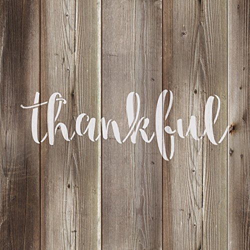 Thankful Stencil Template - Reusable Stencil with Multiple Sizes Available