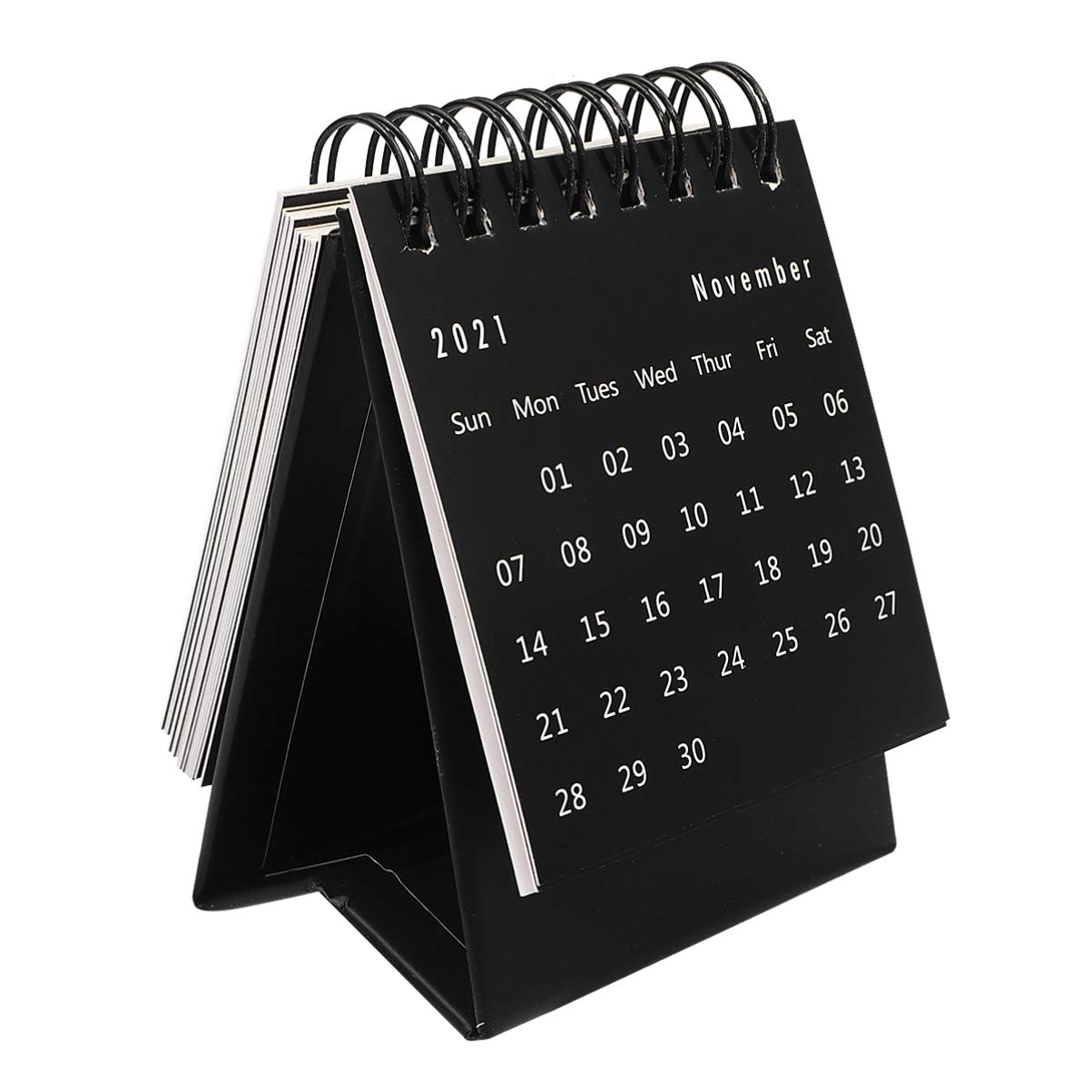 TOYANDONA Solid 2021 Desktop Calendar Foldable Coil Calendar Stunning Desk Planner for Home Office School Desk Decoration