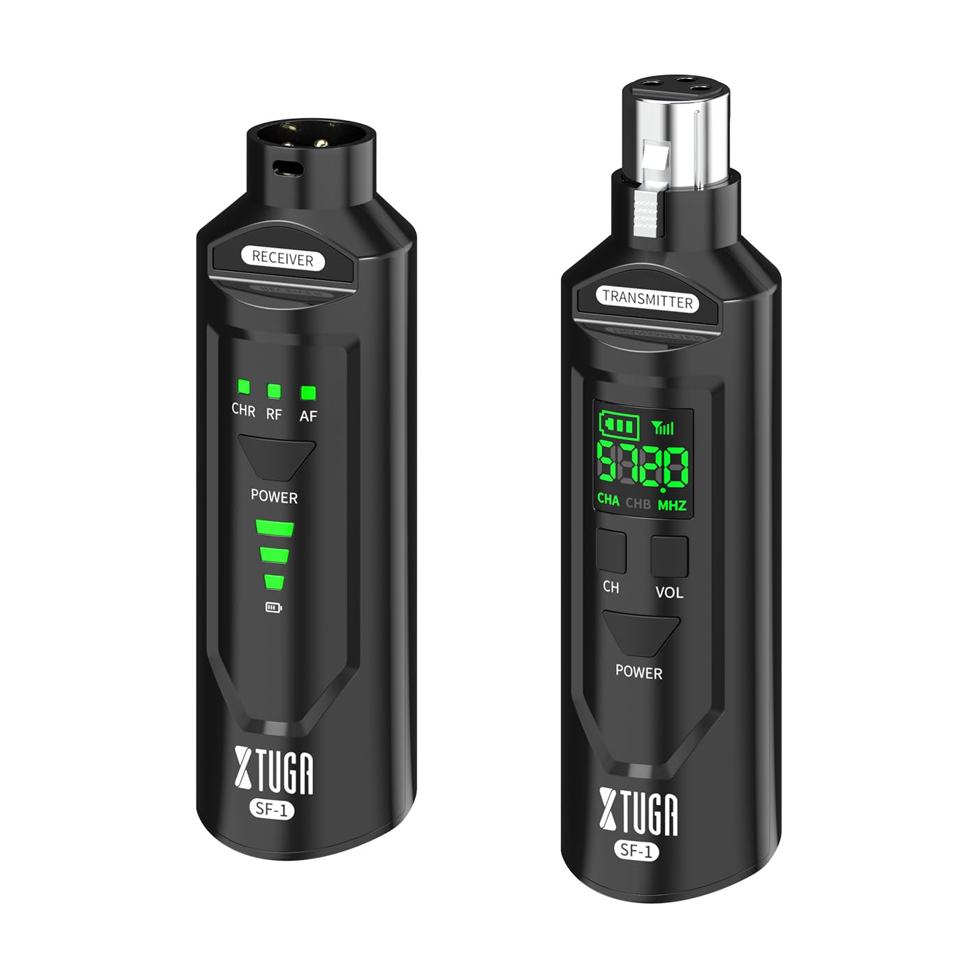 XTUGA SF1 Wireless XLR Transmitter and Receiver UHF Wireless Guitar