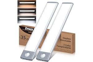 HIBOITEC Under Cabinet Lights Motion Sensor Lights Indoor, 3 Color Temperatures Wireless USB-C Rechargeable Night Lights, Dimmable Closet Lights Under Counter Lights for Kitchen, Wardrobe,Closets,Cupboard