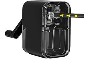 Pencil Sharpener Manual, Self-Feed & Adjustable Pencil Sharpener for Art Drawing Sketching Colored Pencils,Sharpener