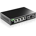 GoodTop 6 Port 2.5Gb Managed Switch,4 x 2.5GbE Ports,2 x 10G SFP+,2.5G Switch Web Managed with Static Link Aggregation/VLAN/QOS, Metal Fanless Home Lab Network Switch