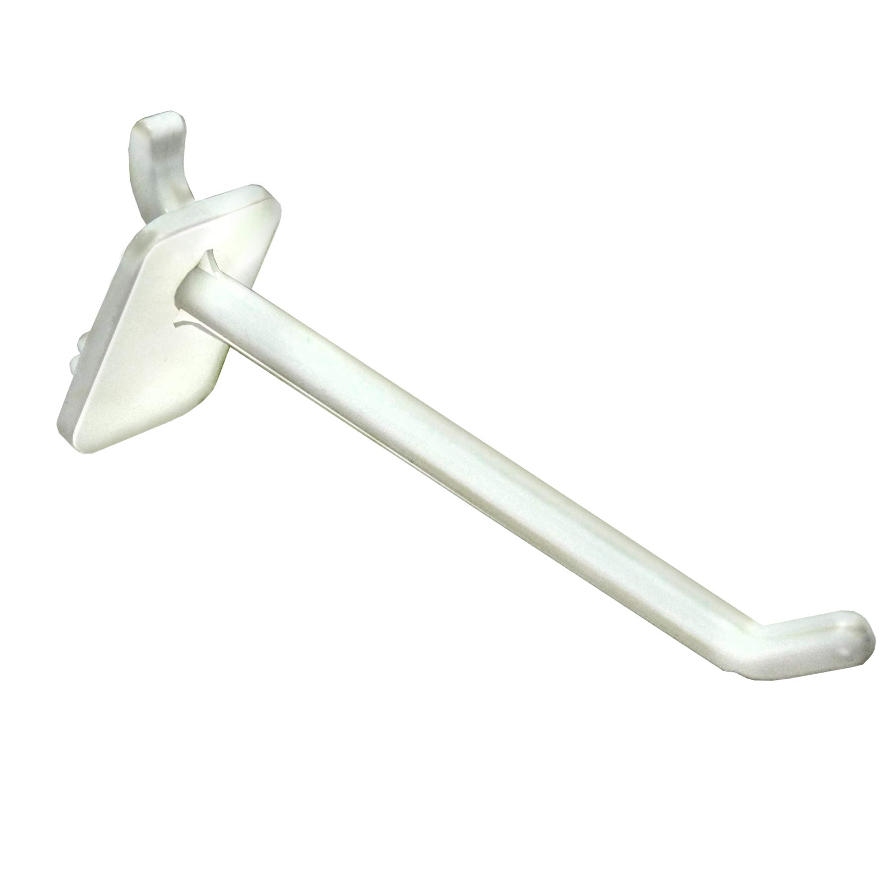 Photo 1 of Azar Displays 800004-W 4-Inch Lexan Hook, White, 50-Pack