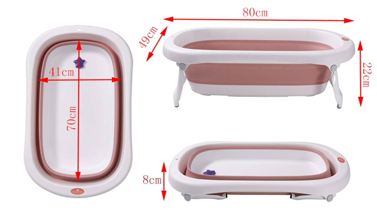 Glenmore Baignoire Pliante Bebe Baignoir Pliante Enfant Sur Pied Retractable Bassine Rose Baignoires Et Sieges De Bain Le Bain Centroarco Com