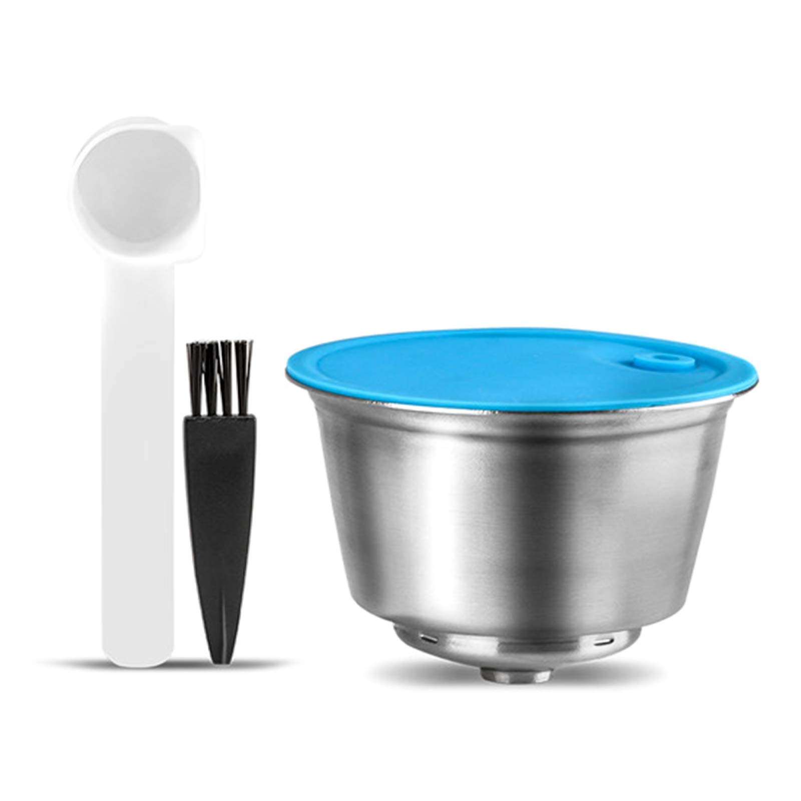 FOXNSK Refillable Stainless Steel Coffee Filter Cup - Reusable Capsule for Dolce Gusto