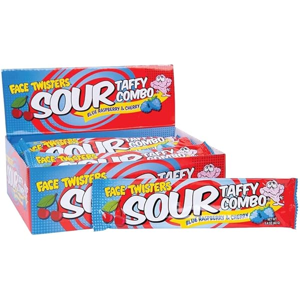 Amazon.com : Face Twisters Sour Taffy Combo Strawberry