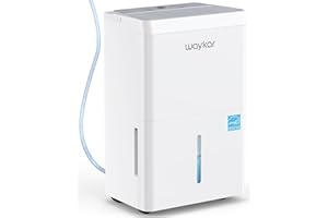 Waykar 150 Pint 2025 Energy Star Dehumidifier with Pump for Large Rooms up to 7,000 Sq. Ft. for Home, Basement, Commercial, Industrial, with Drain Hose & Tank, Auto Defrost, Smart Auto Comfort Mode