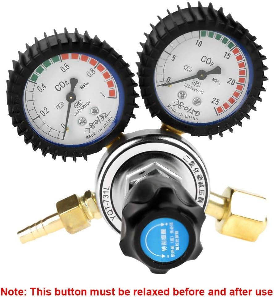 Nikou Gas Regulator- CO2 Gas Bottle Regulator Carbon Dioxide Welding Pressure Reducer G5/8 CO2 Regulator - Image 4