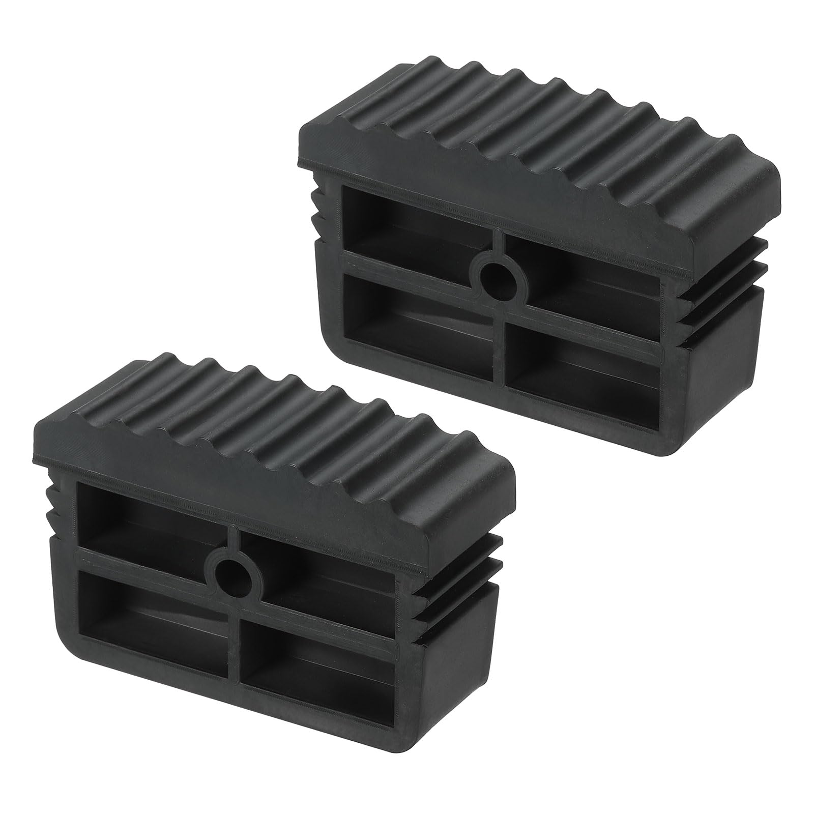 PATIKIL Ladder Feet, 2Pcs Non Slip Extension Ladder Foot Rubber Pads Cover Security Bumpers Replacement for Ladder Protection, Black