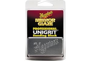 Meguiar's Professional Mirror Glaze Unigrit Sanding Block 2,000 Grit K2000 - Professional-Grade - Precise, Uniform Grit for Even Sanding that's Easy to Clean and Polish, 1 Block