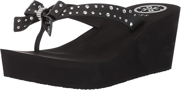guess sierra wedge flip flop