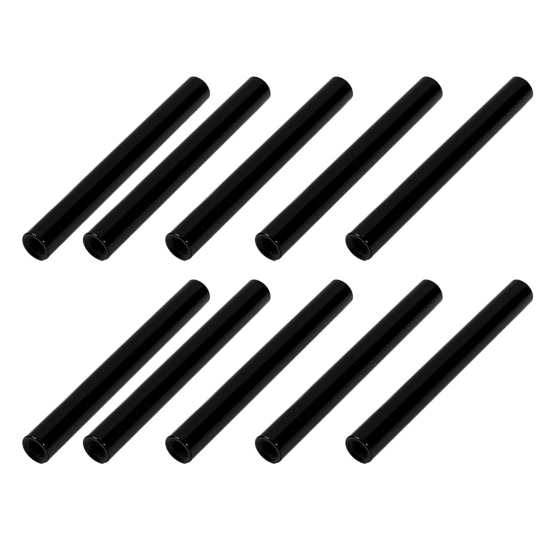 Sourcingmap 10Pcs M3 x 45mm Round Aluminum Column Alloy Standoff Spacer Stud Fastener for Quadcopter Black