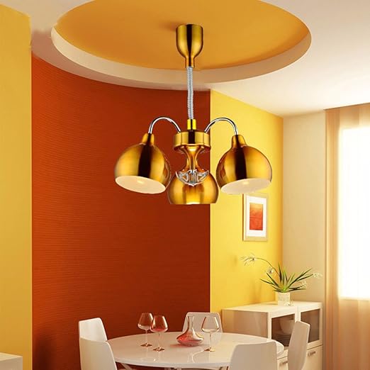 Moderno Colgante De Plataluces De Color Dorado Para Cocina