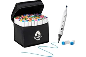 VigorFun 88 Colors Alcohol Markers Permanent Dual Tips Art Paint Marker Pens for Kids Adults, Highlighters for Drawing Sketching Card Making Illustration