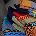 Fly-love Women's 3 Pairs Vintage Thick Cotton Crew Socks Colorful Warm Casual Winter Mid-calf Sock (colorful 1);One Size